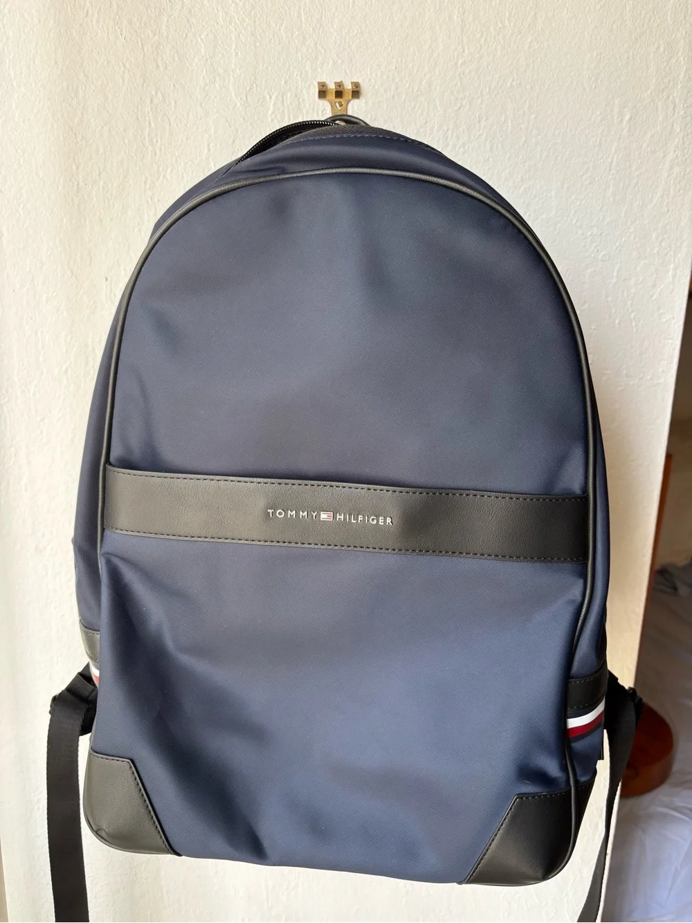Tommy Hilfiger Navy Blue Backpack with Black Trim